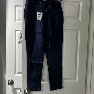 Transit Navy Linen Pants Size S